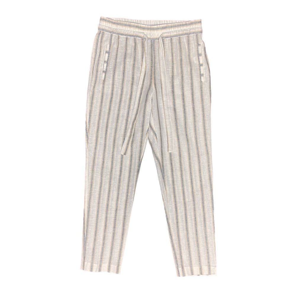 1. State Striped Linen Blend Summer Pants Women's Small